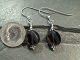 Smokey Quartz, Sterling Silver Earrings