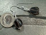Smokey Quartz, Sterling Silver Earrings