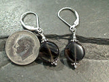 Smokey Quartz, Sterling Silver Earrings