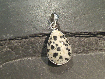 Dalmatian Jasper, Sterling Silver Small Pendant