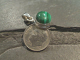 Malachite, Sterling Silver Small Pendant