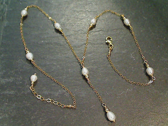 18" - 19" Pearl, Gold Filled Necklace