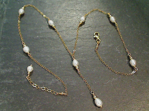18" - 19" Pearl, Gold Filled Necklace