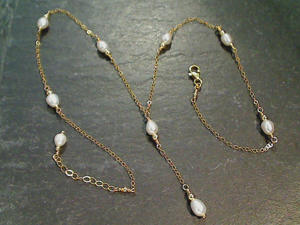 16" - 17" Pearl, Gold Filled Necklace