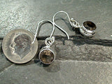 Smokey Quartz, Sterling Silver Small Earrings
