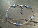 7.5" - 8" Kyanite, Sterling Silver Bracelet