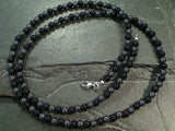 21" Onyx, Hematite, Sterling Silver Necklace