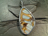 Butterfly Wings, Sterling Silver Large Pendant - Stelenes