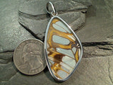 Butterfly Wings, Sterling Silver Large Pendant - Stelenes