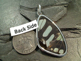 Butterfly Wings, Sterling Silver Large Pendant - Stelenes
