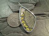 Butterfly Wings, Sterling Silver Large Pendant