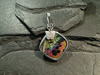 Butterfly Wings, Sterling Silver Pendant - Urania Ripheus