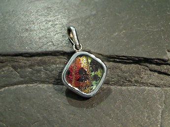 Butterfly Wings, Sterling Silver Small Pendant - Urania Ripheus