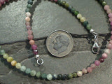 14" Tourmaline, Sterling Silver 3mm to 3.5mm Necklace