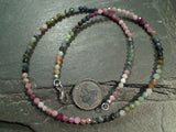 16" Tourmaline, Sterling Silver 3mm to 3.5mm Necklace