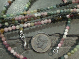 16" Tourmaline, Sterling Silver 3mm to 3.5mm Necklace