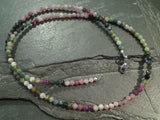 18.5" Tourmaline, Sterling Silver 3mm to 3.5mm Necklace
