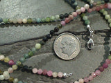 18.5" Tourmaline, Sterling Silver 3mm to 3.5mm Necklace