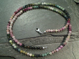 19" Tourmaline, Sterling Silver 3mm to 3.5mm Necklace