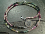 19" Tourmaline, Sterling Silver 3mm to 3.5mm Necklace