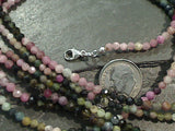 19" Tourmaline, Sterling Silver 3mm to 3.5mm Necklace