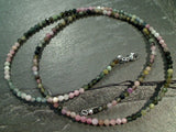 21" Tourmaline, Sterling Silver 3mm to 3.5mm Necklace