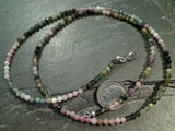 21" Tourmaline, Sterling Silver 3mm to 3.5mm Necklace