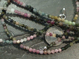 21" Tourmaline, Sterling Silver 3mm to 3.5mm Necklace