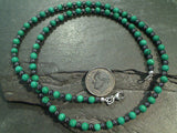 18.5" Malachite, Hematite, Sterling Silver Necklace