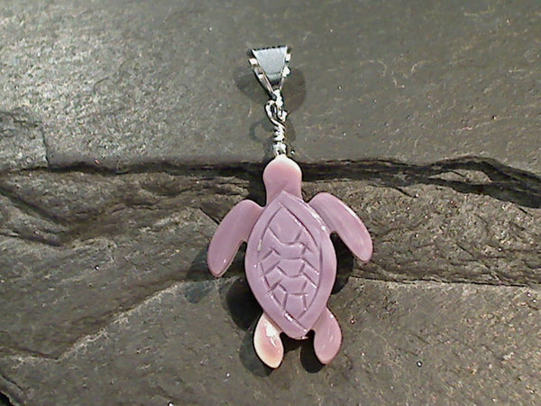 Shell Turtle, Sterling Silver Pendant