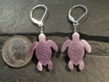 Shell Turtle, Sterling Silver Earrings