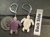 Shell Turtle, Sterling Silver Earrings