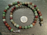 16" Mixed Chrysoprase, Sterling Silver 6MM Necklace