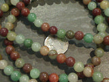 19" Mixed Chrysoprase, Sterling Silver 6MM Necklace