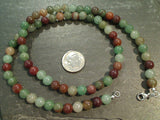 19.5" Mixed Chrysoprase, Sterling Silver 6MM Necklace