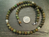 16.5" Rhyolite Jasper, Sterling Silver 6MM Necklace