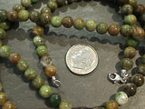 16.5" Rhyolite Jasper, Sterling Silver 6MM Necklace