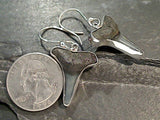 Fossil Shark Tooth, Fine Sterling Silver Earrings