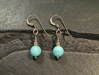 Amazonite, Gold Filled Earrings