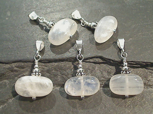 Moonstone, Sterling Silver Small Pendant