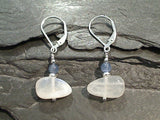Moonstone, Kyanite, Sterling Silver Earrings