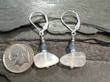 Moonstone, Kyanite, Sterling Silver Earrings