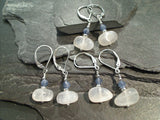 Moonstone, Kyanite, Sterling Silver Earrings