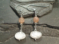 Moonstone, Sterling Silver Earrings