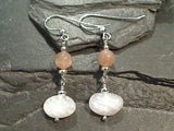 Moonstone, Sterling Silver Earrings