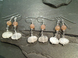 Moonstone, Sterling Silver Earrings