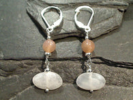 Moonstone, Sterling Silver Earrings
