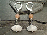 Moonstone, Sterling Silver Earrings