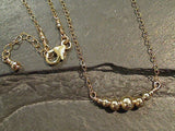 18" - 19" Gold Filled 7 Beads Necklace