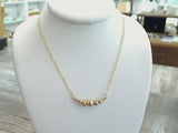14" - 15" Gold Filled 7 Beads Necklace
